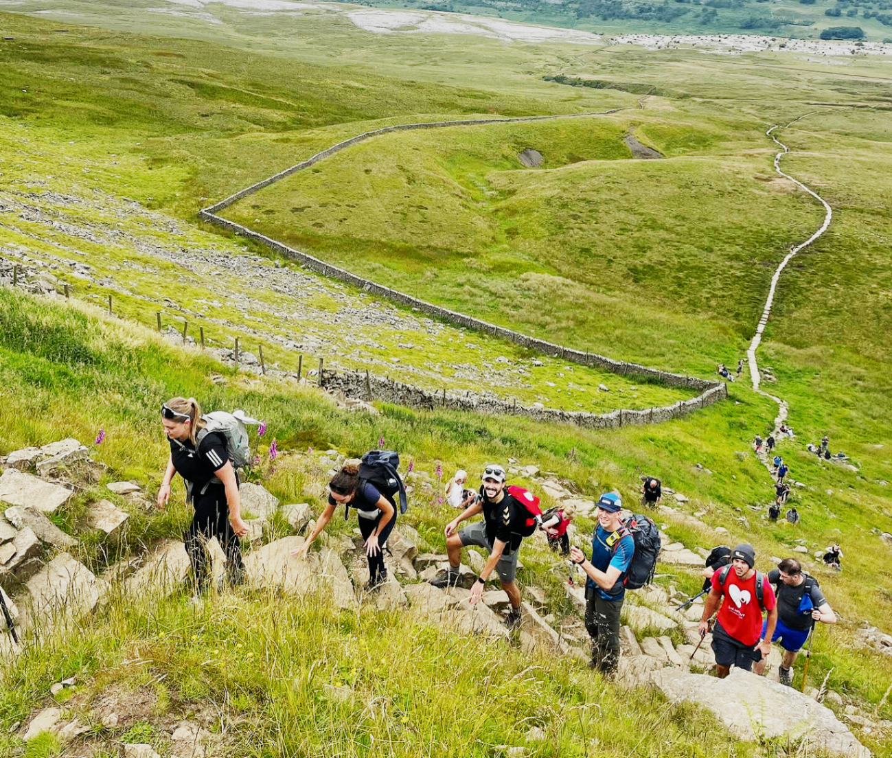 Walkers on the Yorkshire trail